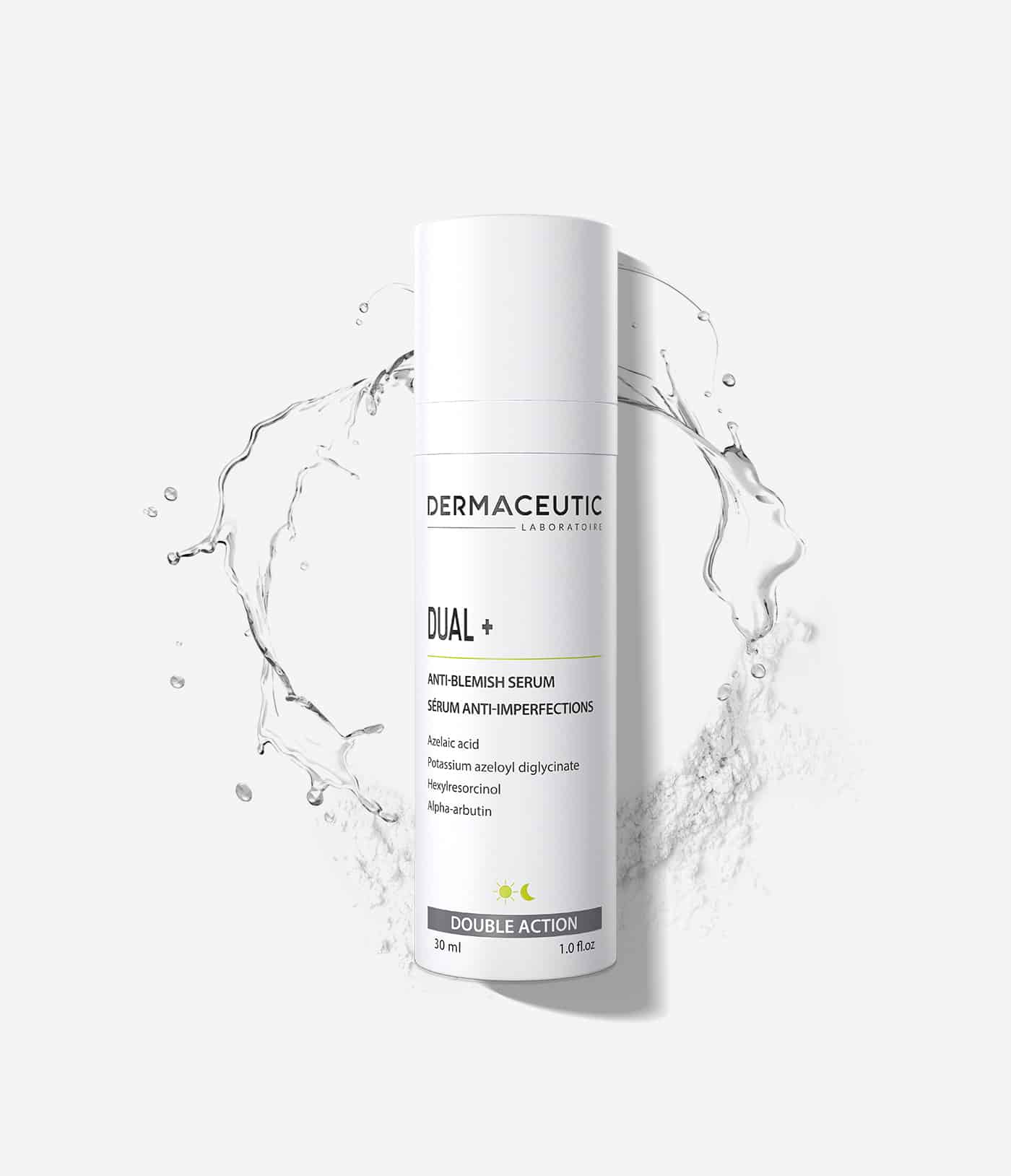 a bottle of Dermaceutic Dual+ 30ml