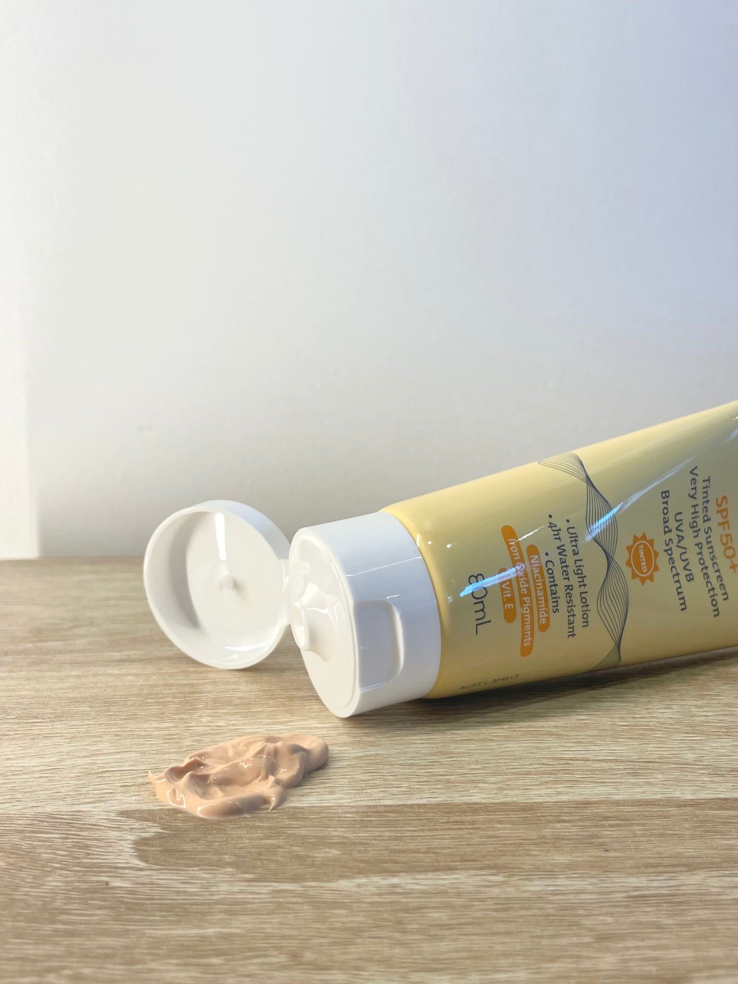 Propaira SPF50+ Tinted Sunscreen in Light Tone - 80ml | water resistant sunscreen | skintoheart